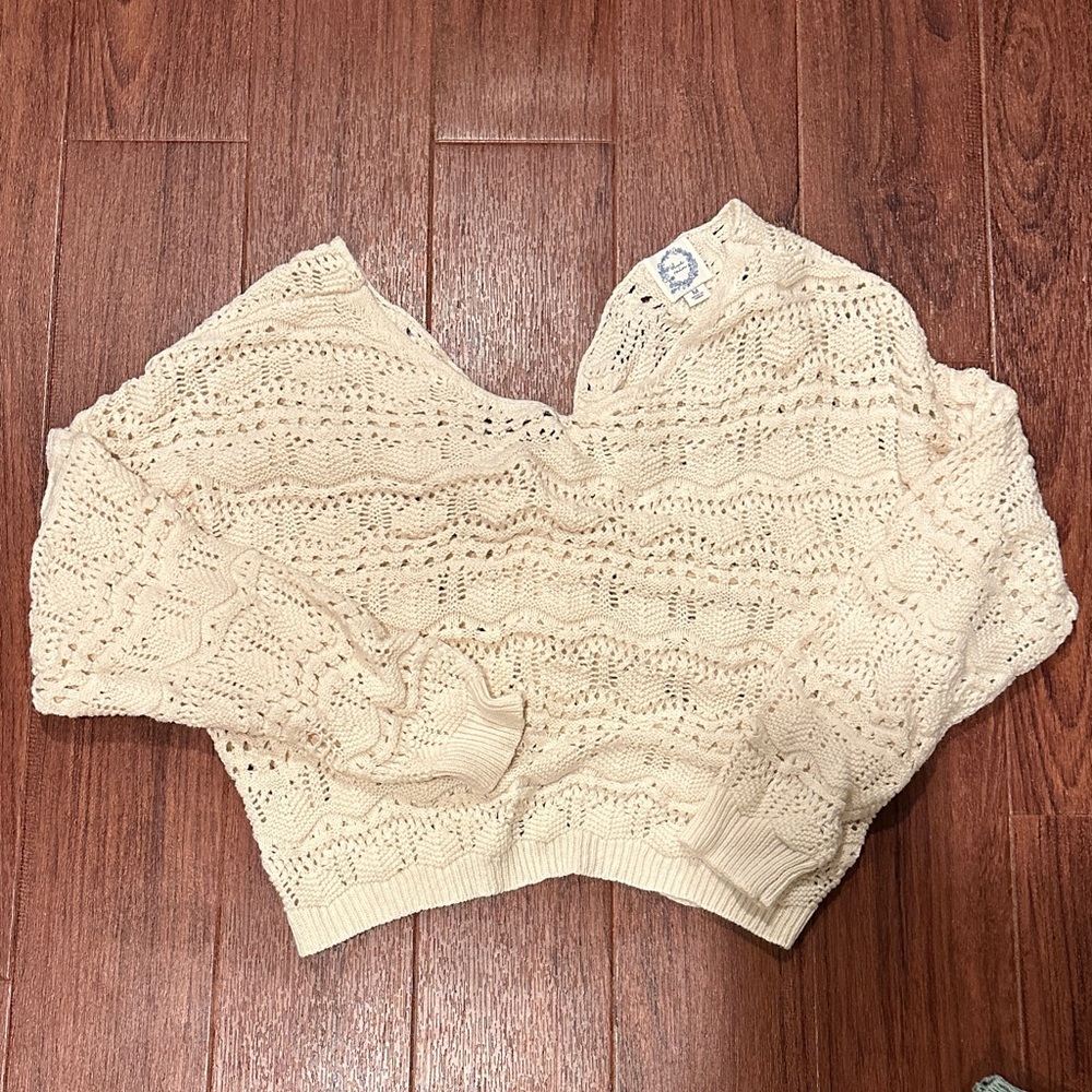 Blue Rain Cream and Teal Knit Tops - Picture 3 of 6